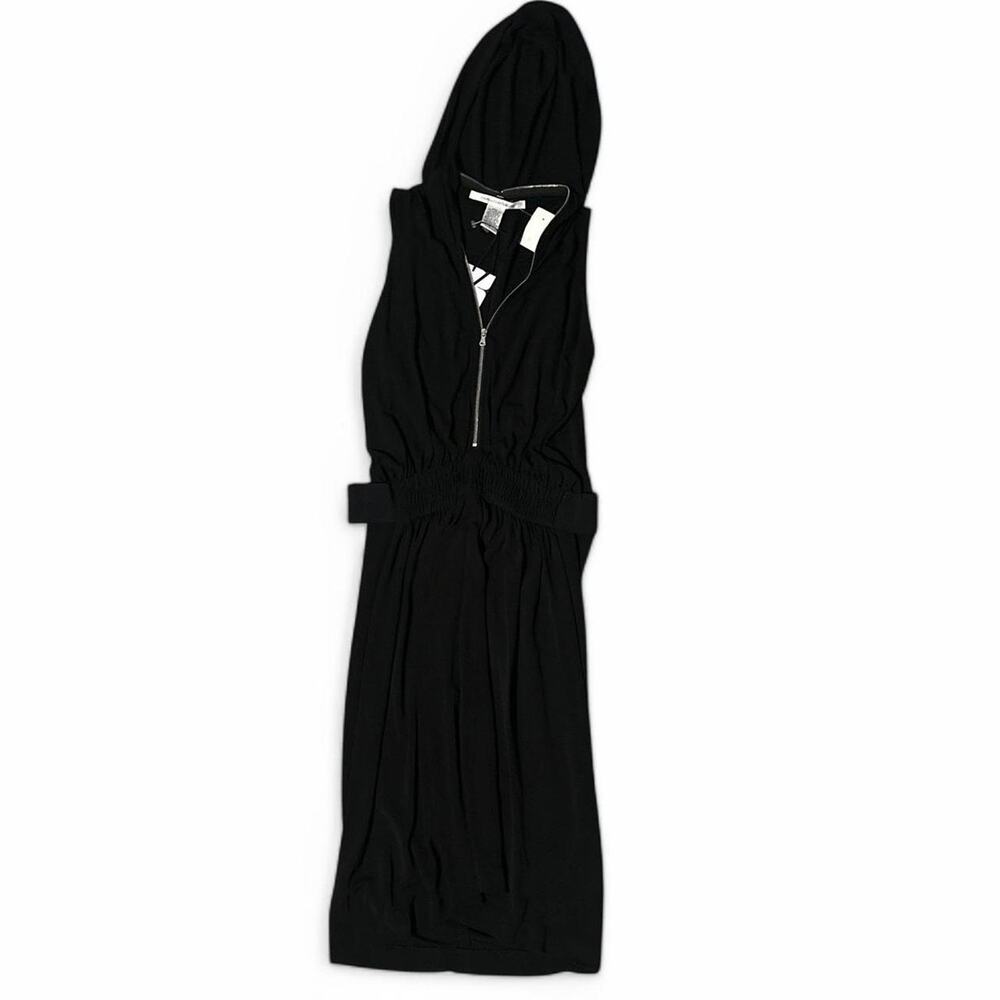 Diane von Furstenberg Celina Black Hooded Dress